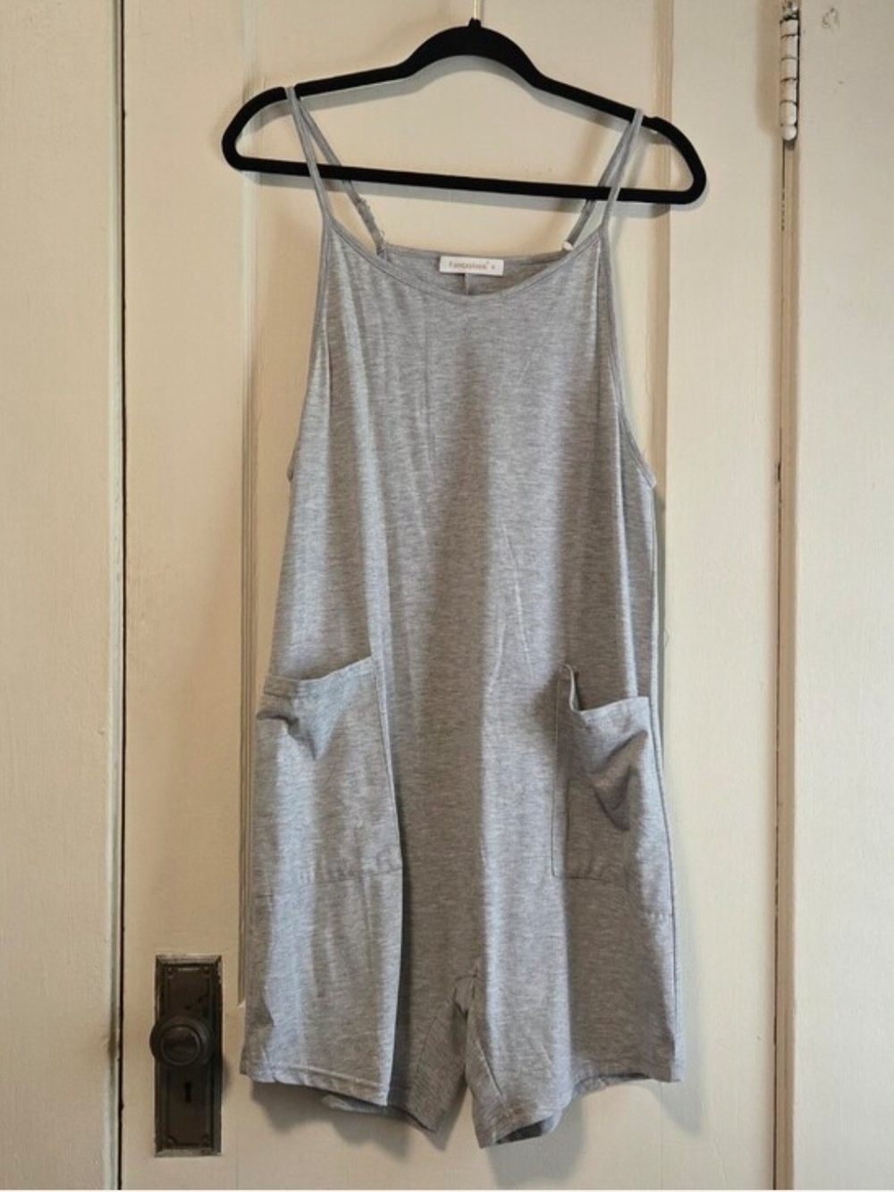 Grey Pocket Romper - Women's